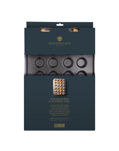 Moule à tartelettes MC HB MINI antiadhésif Gris - 26,50x34,60x2,40cm