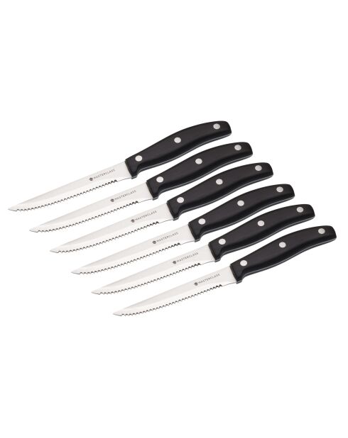 Ensemble de couteauxà steak MC en acier inoxydable Noirs