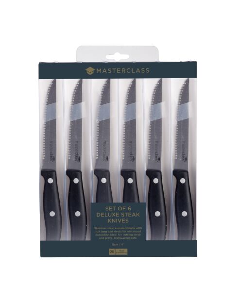 Ensemble de couteauxà steak MC en acier inoxydable Noirs