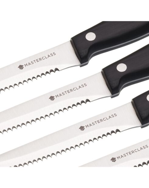 Ensemble de couteauxà steak MC en acier inoxydable Noirs