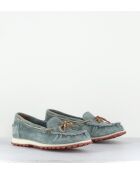 Chaussures mocassins en daim bleues