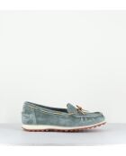 Chaussures mocassins en daim bleues
