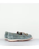 Chaussures mocassins en daim bleues