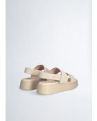 Sandales Amber en cuir écrues