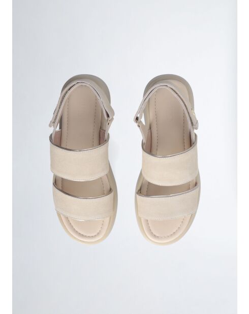 Sandales Amber en cuir écrues