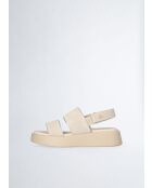 Sandales Amber en cuir écrues