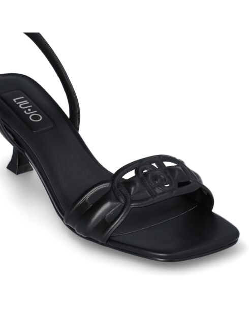 Sandales à talon en Cuir Sidney noires