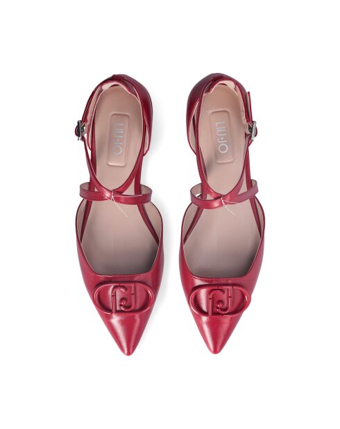 Sandales à talon en Cuir Viola rouges