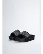 Sandales plates Mykonos noires