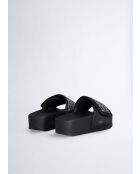 Sandales plates Mykonos noires