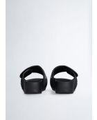 Sandales plates Mykonos noires