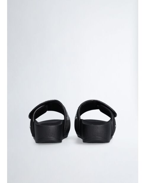 Sandales plates Mykonos noires