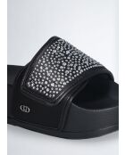 Sandales plates Mykonos noires