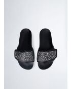 Sandales plates Mykonos noires