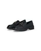 Mocassins Cora en cuir noirs