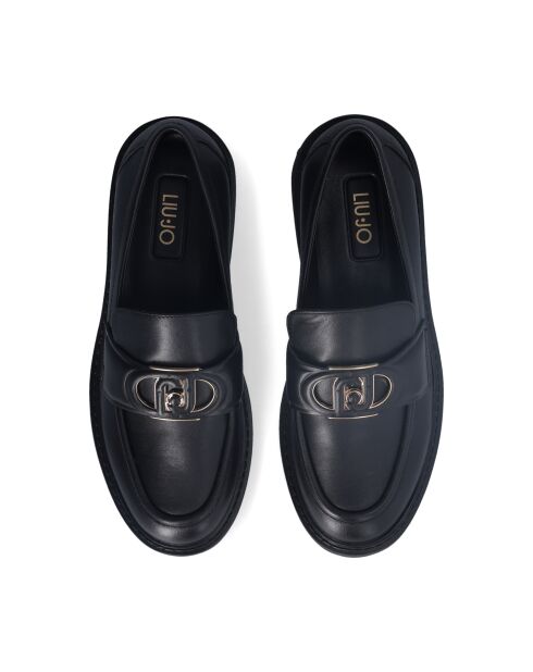 Mocassins Cora en cuir noirs