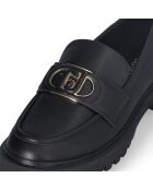 Mocassins Cora en cuir noirs
