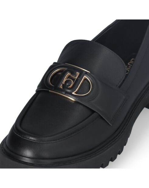 Mocassins Cora en cuir noirs