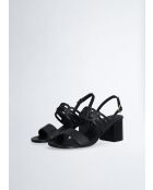 Sandales à talon en Cuir Sofi noires