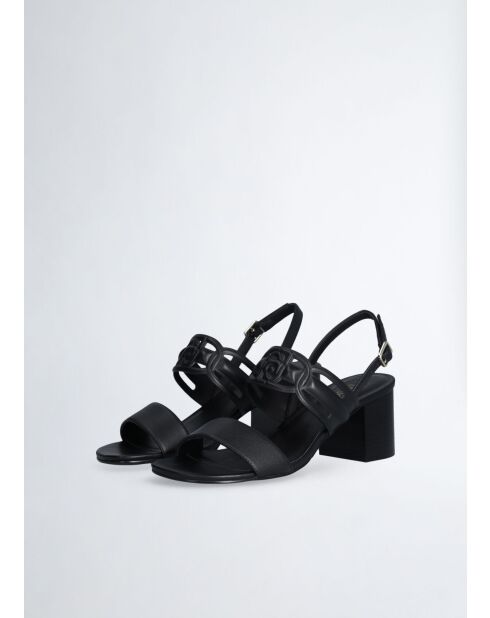 Sandales à talon en Cuir Sofi noires