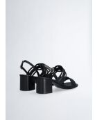 Sandales à talon en Cuir Sofi noires