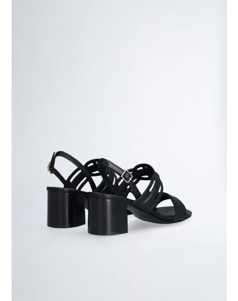 Sandales à talon en Cuir Sofi noires