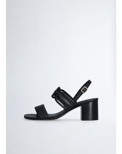 Sandales à talon en Cuir Sofi noires