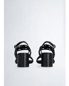 Sandales à talon en Cuir Sofi noires