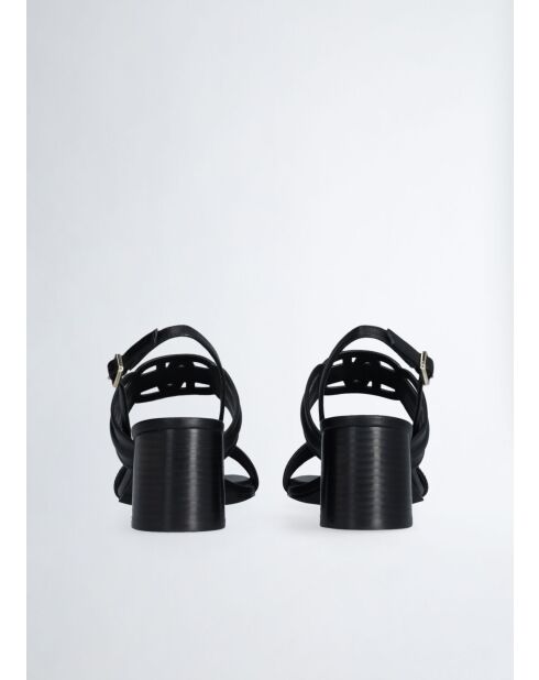 Sandales à talon en Cuir Sofi noires