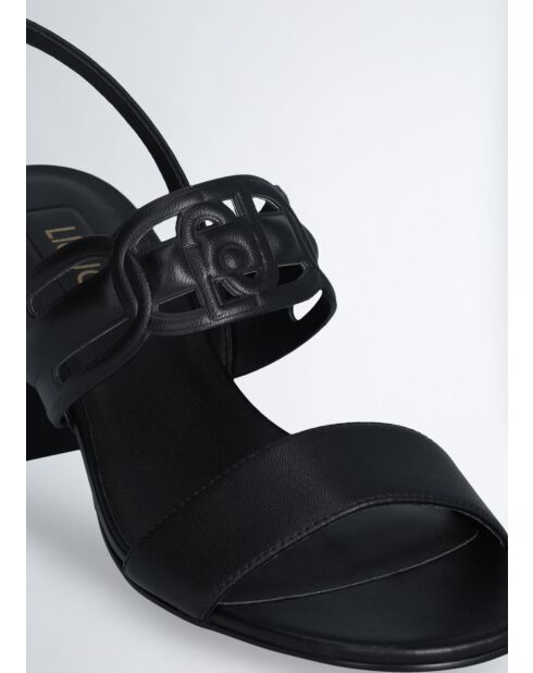 Sandales à talon en Cuir Sofi noires