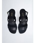 Sandales à talon en Cuir Sofi noires