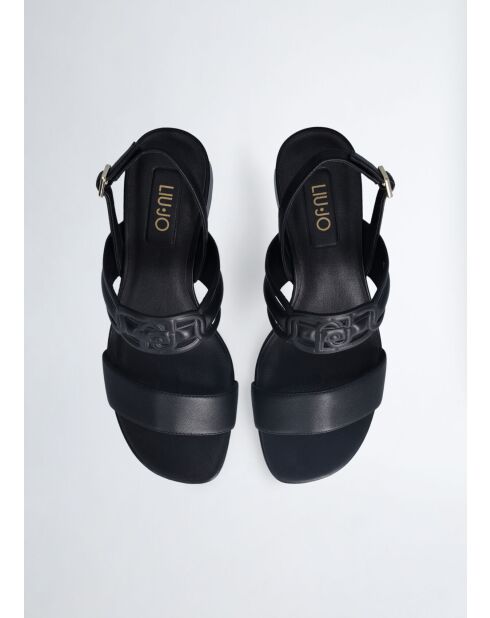 Sandales à talon en Cuir Sofi noires