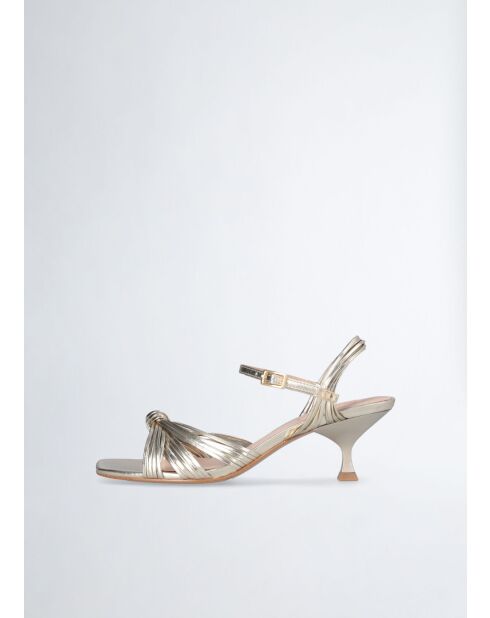 Sandales à talon Sidney or clair
