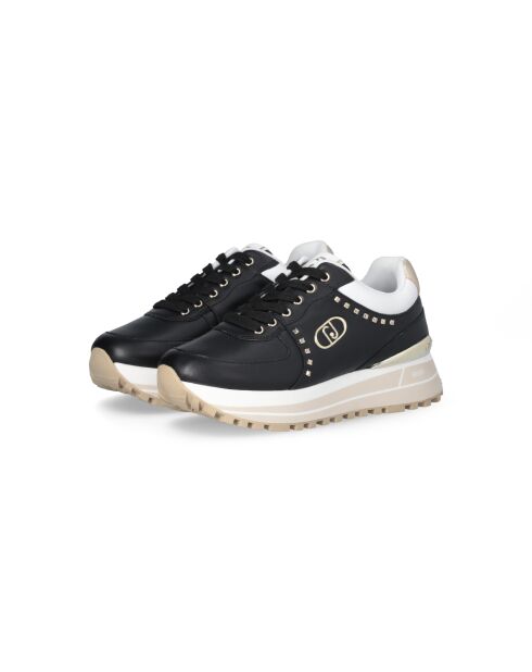Baskets Maxi en cuir noires
