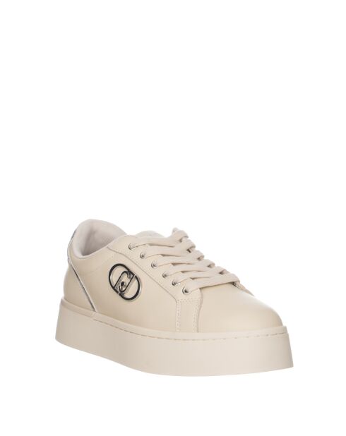 Baskets Pretty en cuir ivoire