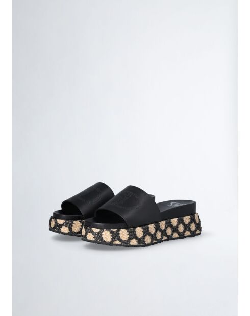 Sandales plates Frida noire