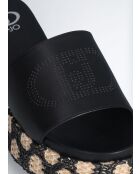 Sandales plates Frida noire