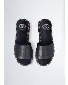 Sandales plates Frida noire