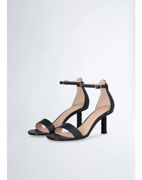 Sandales à talon en Cuir Ale noires