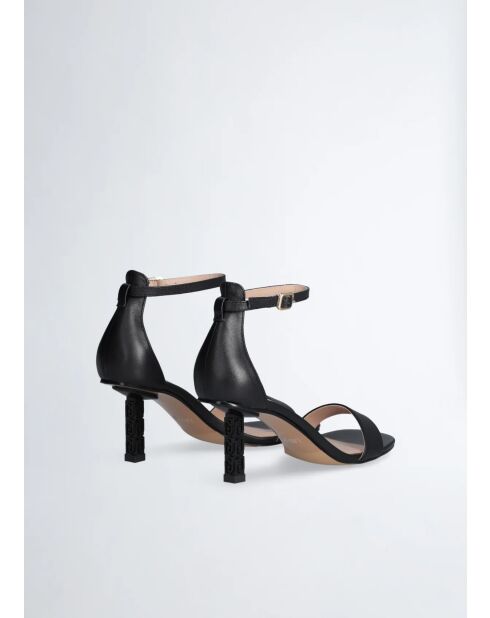 Sandales à talon en Cuir Ale noires