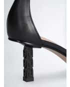 Sandales à talon en Cuir Ale noires