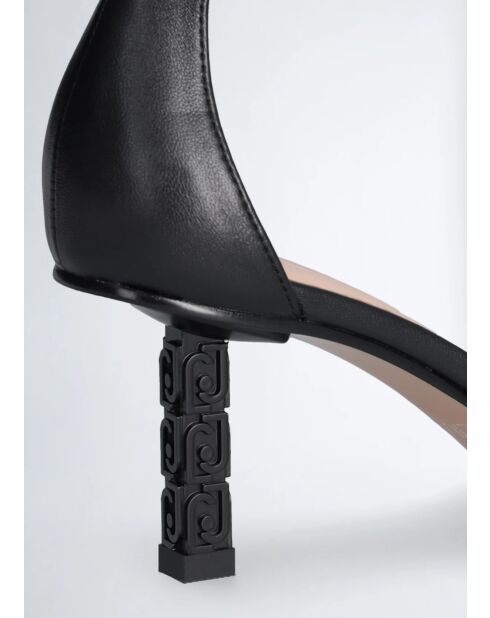 Sandales à talon en Cuir Ale noires