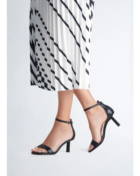 Sandales à talon en Cuir Ale noires