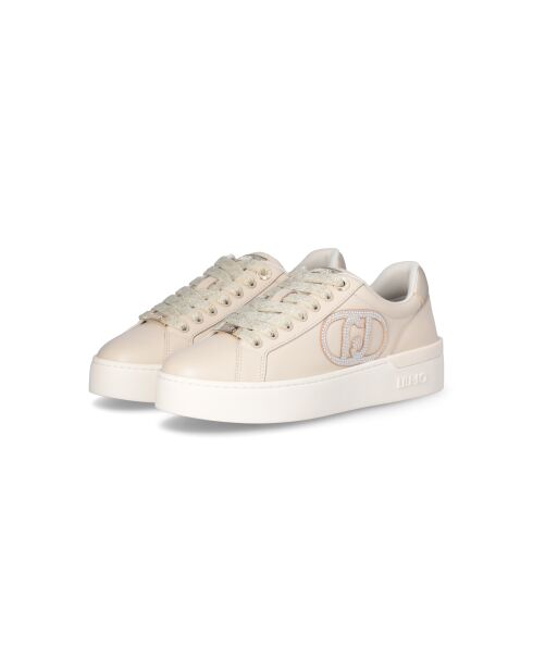 Baskets Silvia en cuir beurre