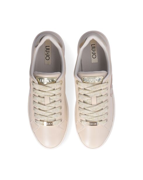 Baskets Silvia en cuir beurre