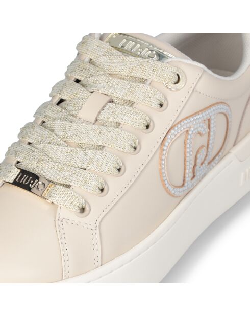 Baskets Silvia en cuir beurre