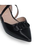 Sandales à talon en Cuir Viola noires