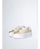 Baskets Selma en cuir or clair