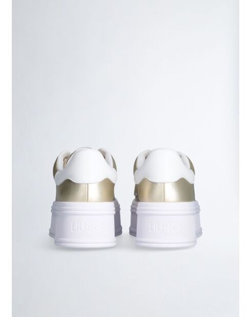 Baskets Selma en cuir or clair