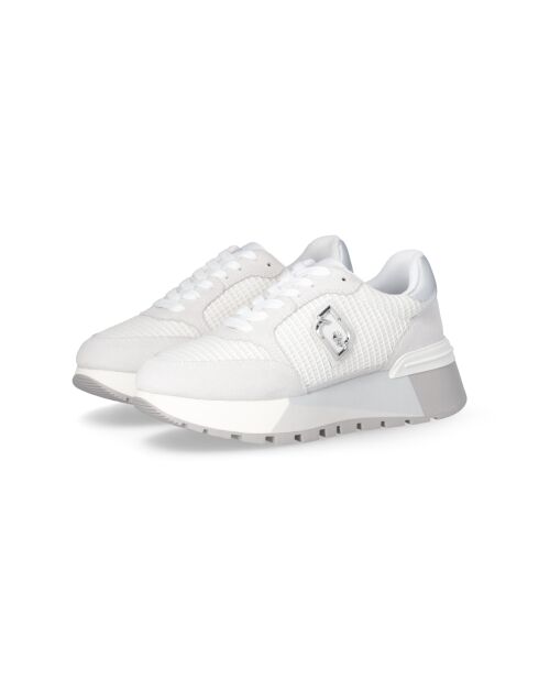 Baskets Amazing en cuir blanc et argent